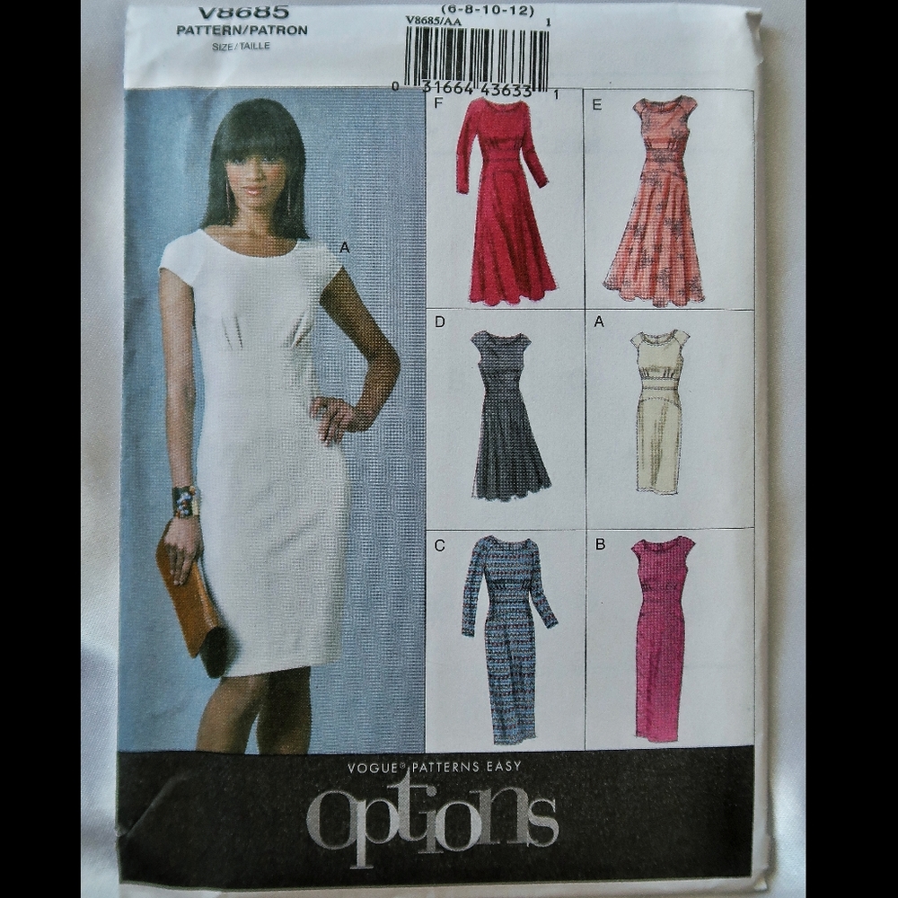 New Vogue dress patterns Sizes 6-8-10-12